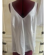 JC Penney Ivory Camisole Size 42 Adjustable Strap 25&quot; Long Nylon - $14.11