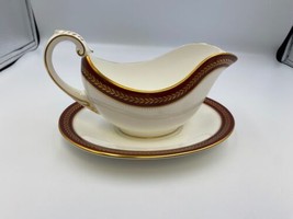 Coalport England Bone China RED WHEAT Gravy Boat and Underplate * - £31.45 GBP