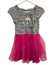 My Little Pony Girls Size L 10/12 Tutu Party Dress Gray and Pink Rainbow... - £7.07 GBP