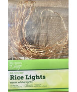 60 Count Rice Light Set String Copper Wire Outdoor By Design 8 Inch - $13.94 CAD