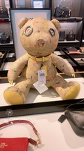 NWT Coach Medium Collectible Bear In Signature Canvas With Dreamy Veggie Print - £240.47 GBP