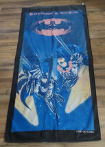 Vintage Batman Robin 1997 Beach Bath Towel Warner Bros 27x54 - £25.14 GBP