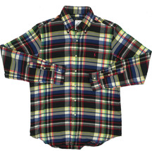 NEW Polo Ralph Lauren Flannel Shirt!  Green Blue or Black Plaid  Heavier... - £39.61 GBP