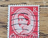 Great Britain Stamp Queen Elizabeth II 2 1/2d Used Wave Cancel 357 - £0.73 GBP