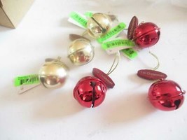 CHRISTMAS ORNAMENTS WHOLESALE- 96614- CHRISTMAS BELLS - (6) - NEW- W23 - $5.53