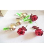 CHRISTMAS ORNAMENTS WHOLESALE- 96614- CHRISTMAS BELLS - (6) - NEW- W23 - $5.65