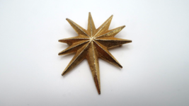 Vintage Gold VanS Van S Authentic Star Pendant / Brooch 6.7cm BB12 - £23.48 GBP