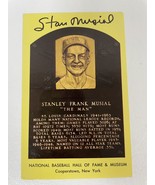 Stan Musial (d. 2013) Signed Autographed Hall of Fame Plaque Postcard - ... - $47.85 CAD