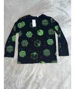 Boy&#39;s Black Long Sleeve Minecraft Graphic Shirt, Size 6 - $219.87 MXN