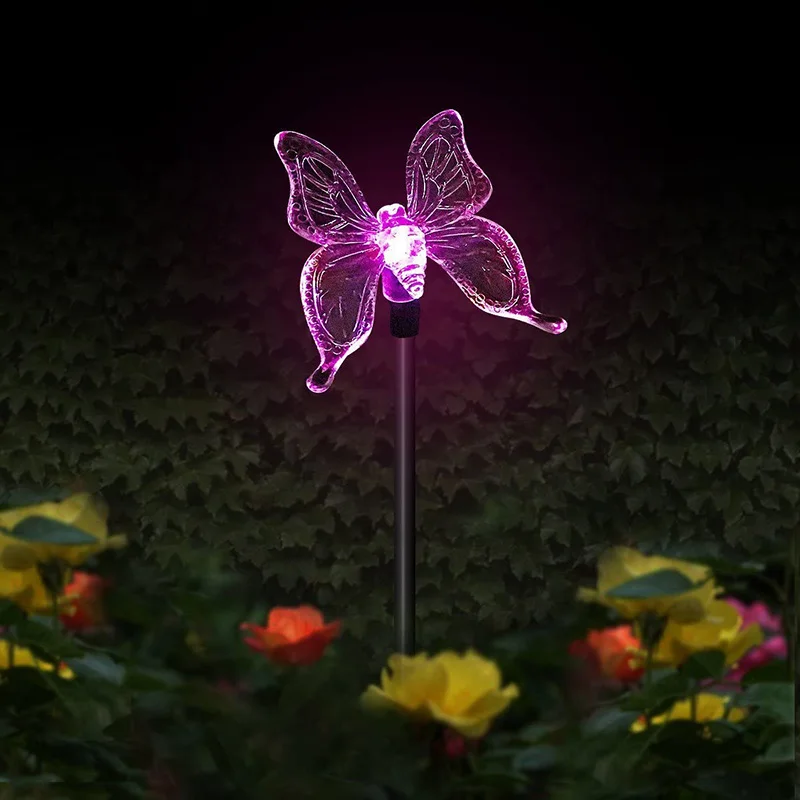 Led Solar Stake Lights Multi-Color Changing fly  Bird Lawn Lamps Outdoor Garden  - £60.10 GBP
