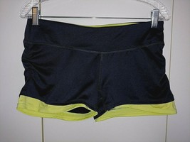 Sport Essentials Ladies Short GRAY/FLOURESCENT Yellow Knit Stretch SHORTS-M-NICE - £8.89 GBP