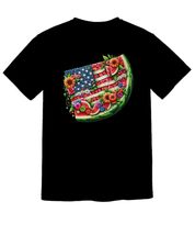 Funny Fruit USA Flag Shirt for Fourth of July, Summer Fruits Tee, Black ... - $26.41+