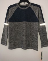 NWT! MTA Sport Active Long-sleeve Shirt Boys Sz S 6/7 Blue &amp; Gray Fast D... - $9.00