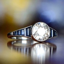 Round Cut 2.5Ct Lab Created White Sapphire Engagement Ring 14k White Gol... - $266.86
