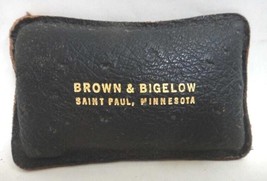 Antique Brown &amp; Bigelow Leather Paper Weight Sandbag Pin Cushion - £65.90 GBP