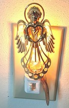 Angel Night Light 24K Gold Plated Crystal Studded New in Box Made in USA - £13.58 GBP