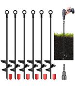 6 Pack 30&quot; Ground Anchors Heavy Duty Spiral Blade Trampoline Stakes Camp... - €93,68 EUR