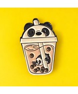 Panda Boba Tea Lapel Pin Straw Pearl Tea Badge Bubble Tea Brooch Pin Acc... - £3.53 GBP