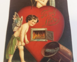 VALENTINE&#39;S DAY To My Love 1911 CUPID FAIRY Embossed Antique HOLIDAY POS... - $14.99