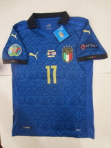 Ciro Immobile Italy 20/21 Euro Final Match Slim Blue Home Soccer Jersey 2020-21 - £79.92 GBP