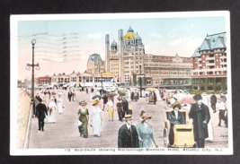 Boardwalk Showing Marlborough Blenheim Hotel Atlantic City NJ Postcard c... - £6.40 GBP