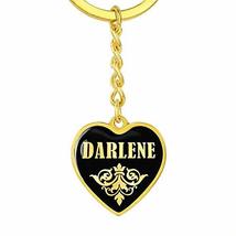 Darlene v02 - Heart Pendant Luxury Keychain 18K Yellow Gold Finish - £35.34 GBP
