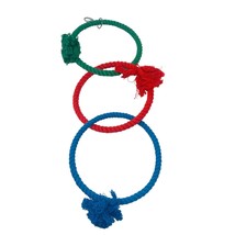Cotton Rope 3 Circle Bird/Parrot Toy Swing 21&quot; inch Toy - £10.26 GBP