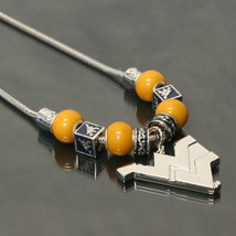 West Virginia Mountaineers Licensed NCAA Bead Necklace - £26.37 GBP