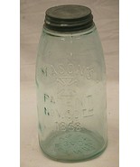 Maltese Cross Blue Mason Brand Glass Canning Jar Ball Zinc Lid 2 Quart P... - £70.10 GBP