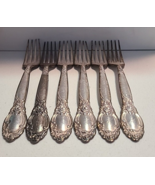 1953 BALLAD COUNTRY LANE Set of 6 Dinner Forks Oneida Ltd Silversmiths 7... - $23.36