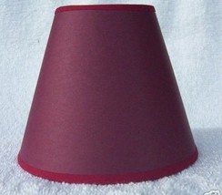 DK CRANBERRY/ RED TRIM Paper Mini Chandelier Lamp Shade - £5.20 GBP