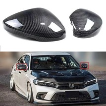 For 2022+ Honda Civic Real Carbon Fiber Side Mirror Cover Cap Direct Replacement - £90.73 GBP