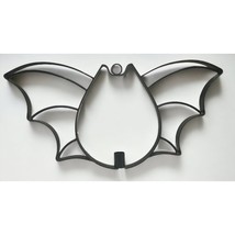 Hanging Halloween Candle Holder Black Bat Flying Metal Art For 6&quot; Taper ... - $24.89