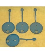  Tupperware syrup lids Blue  vintage  4 total   2-1/4 in diameter  - €17,43 EUR