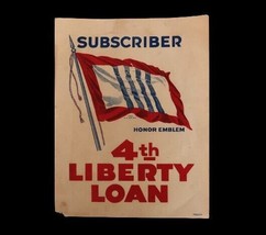 Antique WWI 4th Liberty Loan Subscriber Honor Emblem Forbes Boston Ephem... - £27.96 GBP