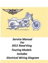 2012 Harley Davidson Road King Touring Models Service Manual - £20.41 GBP