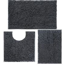 Elegant 3-Piece Non-Slip Chenille Bathroom Rug Set - Ultra Plush and Was... - $49.45