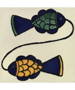 Mexican Talavera Ceramic Tiles Talavera Handcrafted - Fish4 -  (you sele... - $280.29 CAD
