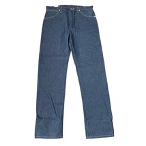 Wrangler Jeans Size 34X34 Original Fit Over Boot Blue Mens Denim IRREGULAR - $25.73