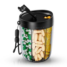 Large Pill Bottle Organizer Supplement Organizer for Holding 6 Various V... - $14.84