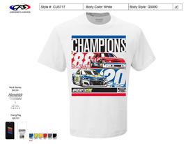 Champions in &#39;88 and in &#39;20 w/Bill &amp; Chase Elliott on XL White tee shirt - £17.31 GBP