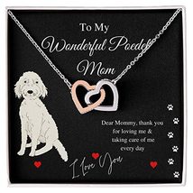 Interlocking Hearts Necklace To My Wonderful Poedel Mom - £39.77 GBP