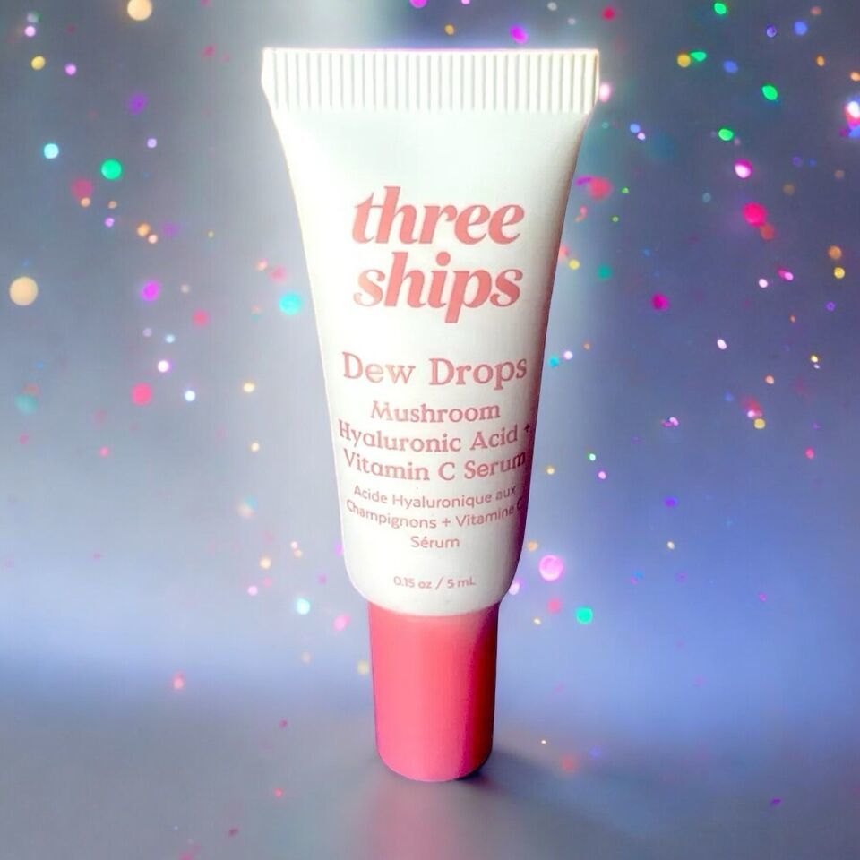 Three Ships Dew Drops Mushroom Hyaluronic Acid &amp; Vitamin C Serum NWOB 0.... - $14.10