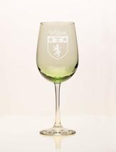 Wilson Irish Coat of Arms Green Wine Glass - £54.35 GBP
