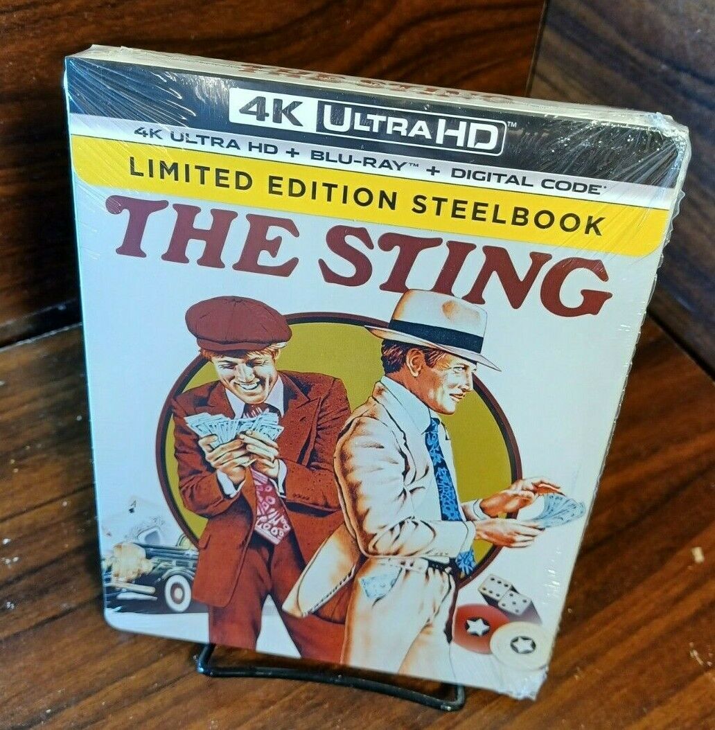 Primary image for Sting 1973 Steelbook (4K+Blu-ray-No Digital) Discs Unused-Free Box Shipping