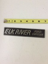 ELK RIVER FORD CHRYSLER Vintage Car Dealer Plastic Emblem Badge Plate - £23.59 GBP