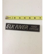 ELK RIVER FORD CHRYSLER Vintage Car Dealer Plastic Emblem Badge Plate - €26,05 EUR