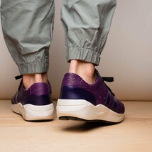sueded Snake and classic calfskin fashion sneaker Shoes Verona Purple image 9