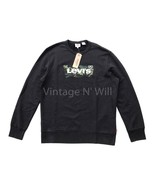Levis Red Tab Mens L Black Wash Cracked Camo Bat Wing Logo Fleece Sweats... - $24.74