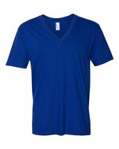 American Apparel Unisex Mens Fine Jersey V-Neck Tee Blue Lapis 100% Cott... - $7.99